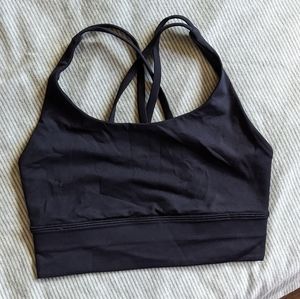 Lululemon longline energy bra - black size 4
